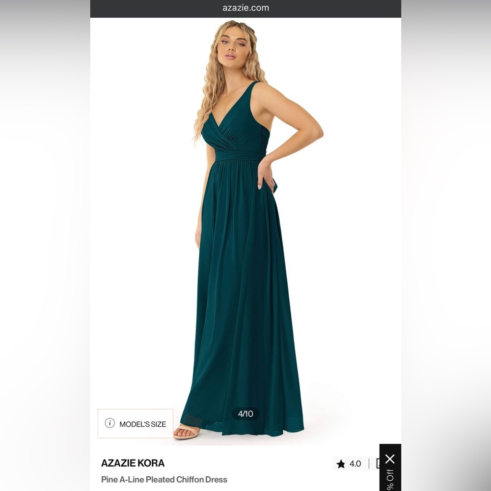 Azazie Kora Dress, Pine